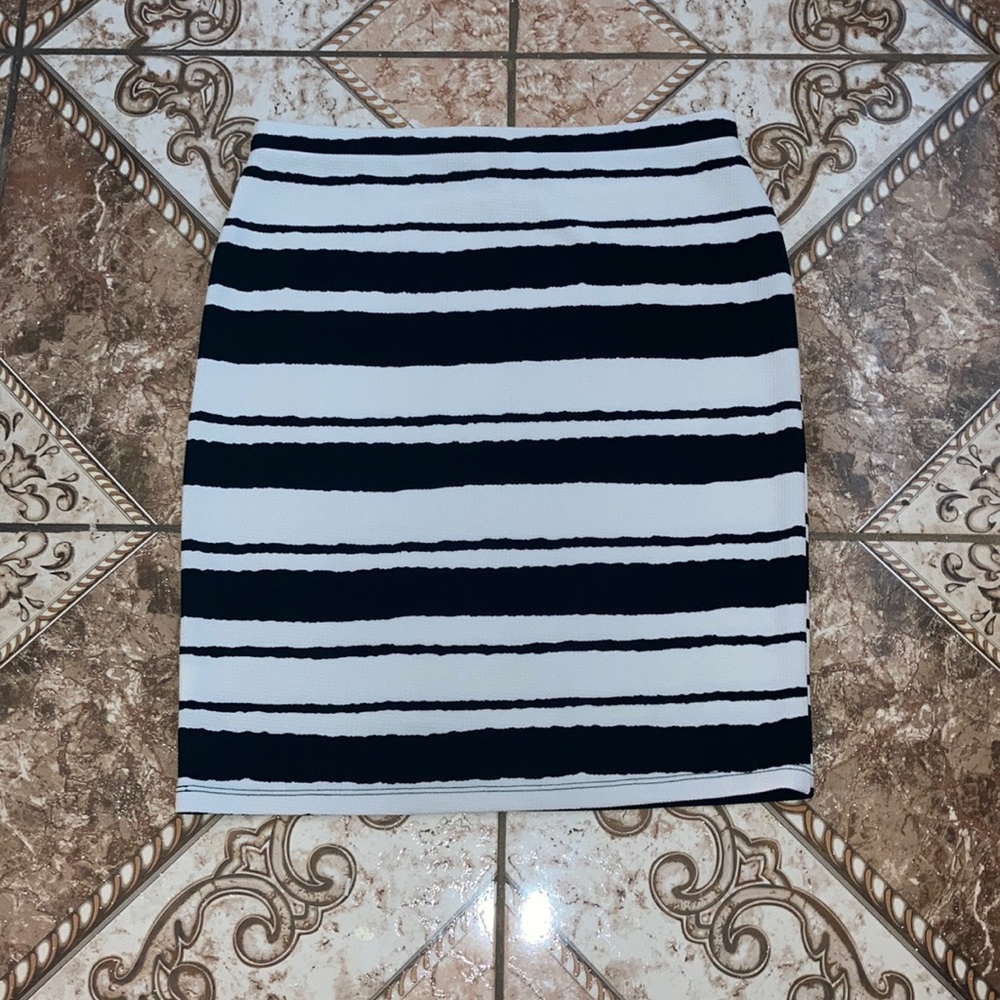 White and Black Skirt